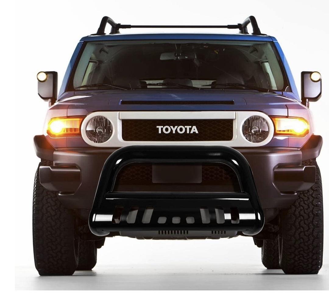 Black 3" Stainless Steel Front Bumper Push Bull Bar Replacement For 07-14 FJ Cruiser