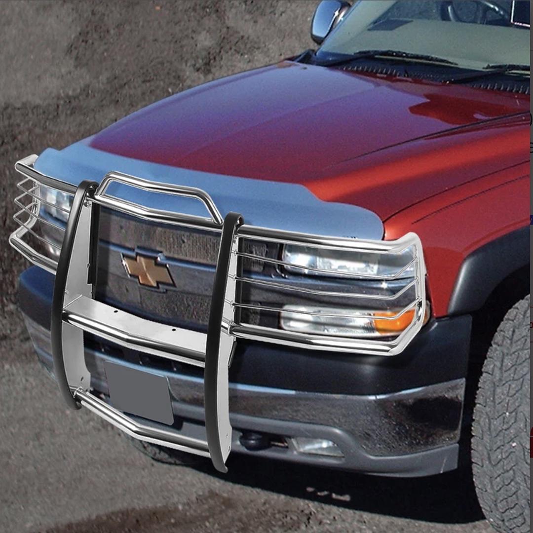 Front Bumper Brush Grille Guard Compatible with 01-06 Silverado 1500 HD & 2007 Classic/2500 HD & 2007 Classic/3500 & 2007 Classic