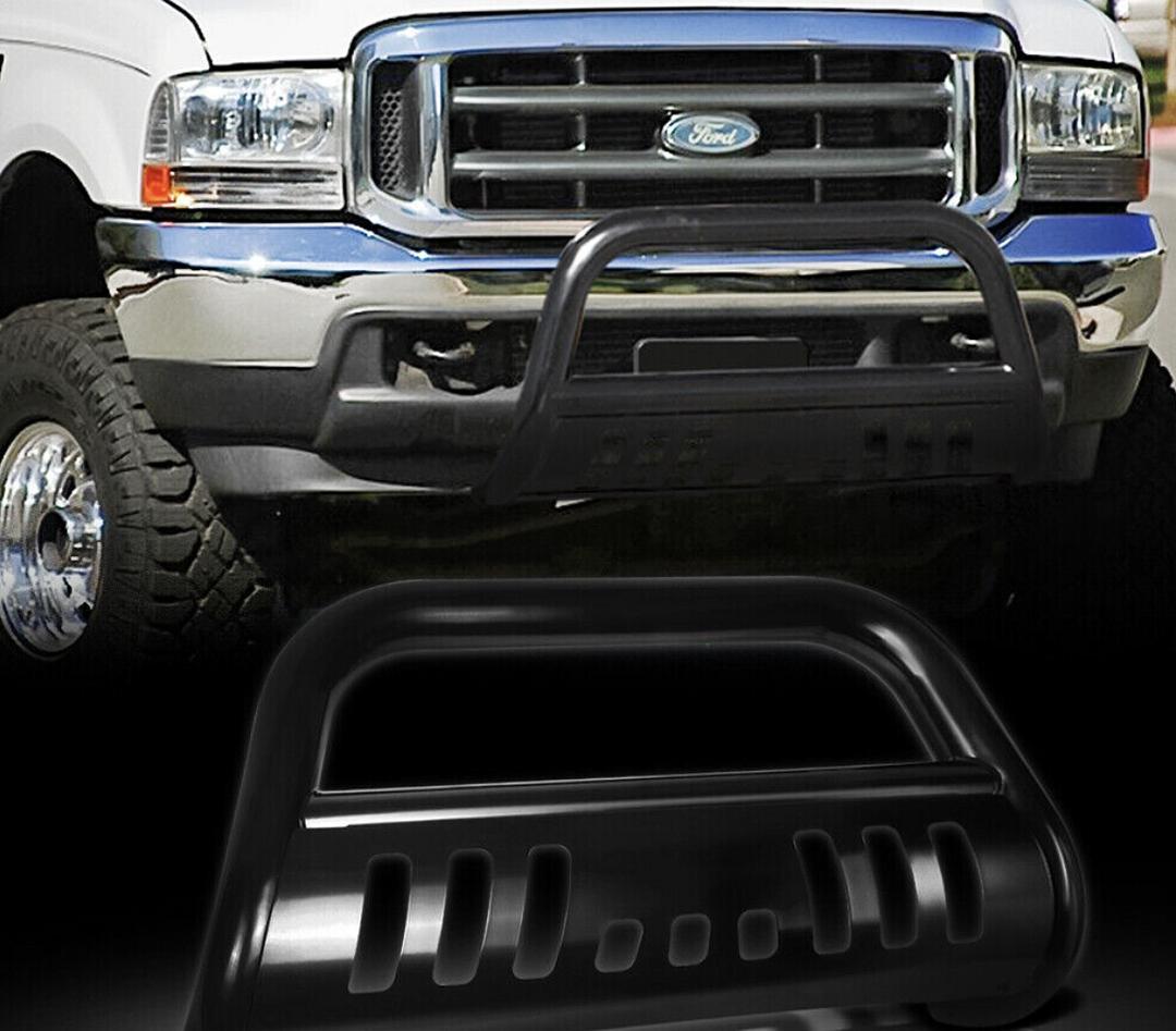 Black 3" Stainless Steel Front Bumper Push Bull Bar Replacement For 11-16 F250 F350 F450 F550