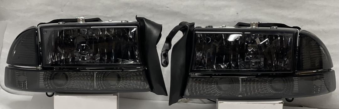 1997 To 2004 Dodge Durando Dakota OEM STYLE Headlights Luces Micas Calaveras Faros Focos Luz Light Smoked ahumadas
