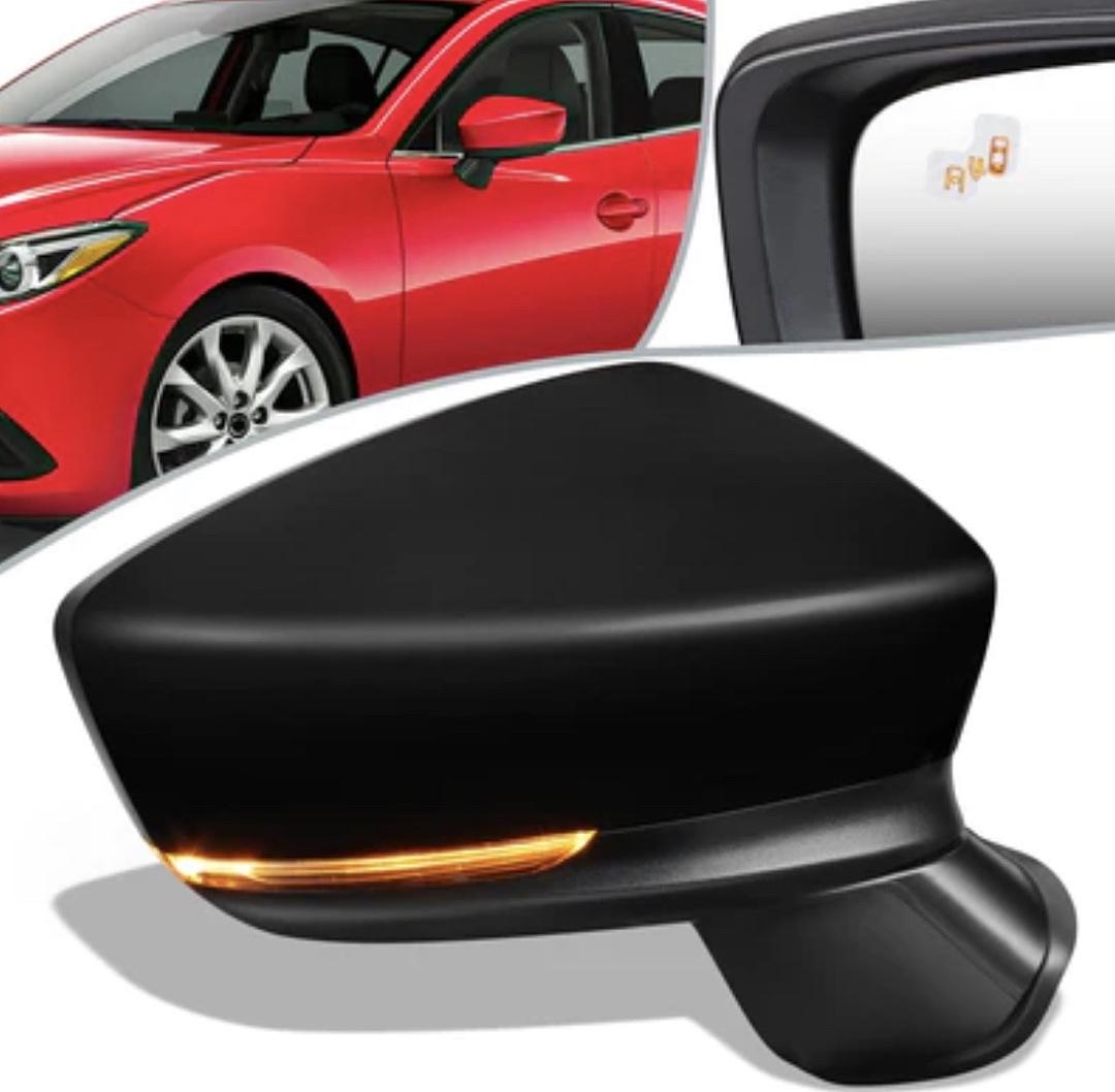 . Mazda 3 Passenger Side Power / Heat / Signal / Blind Spot Mirror for 2017 to 2018