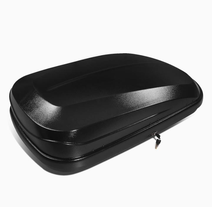 Caja de almacenamiento de techo resistente con llaves, 12.7 pies c√∫bicos / 360 L, color negro