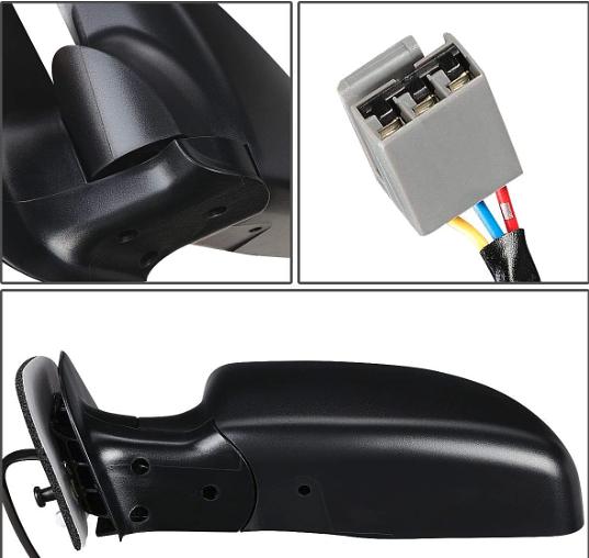 OE Style Powered Driver/Left Side View Door Mirror Compatible with 94-04 E150 E250 Econoline