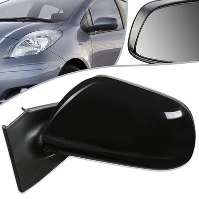 Factory Style Manual Left Side Door Mirror Compatible with 06-11 Toyota Yaris Hatchback