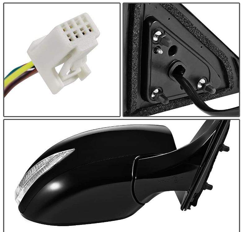 Heated Powered Adjustment Right Passenger Folding Side Mirror w/ Turn Signal Compatible with 2016-2020 Maxima