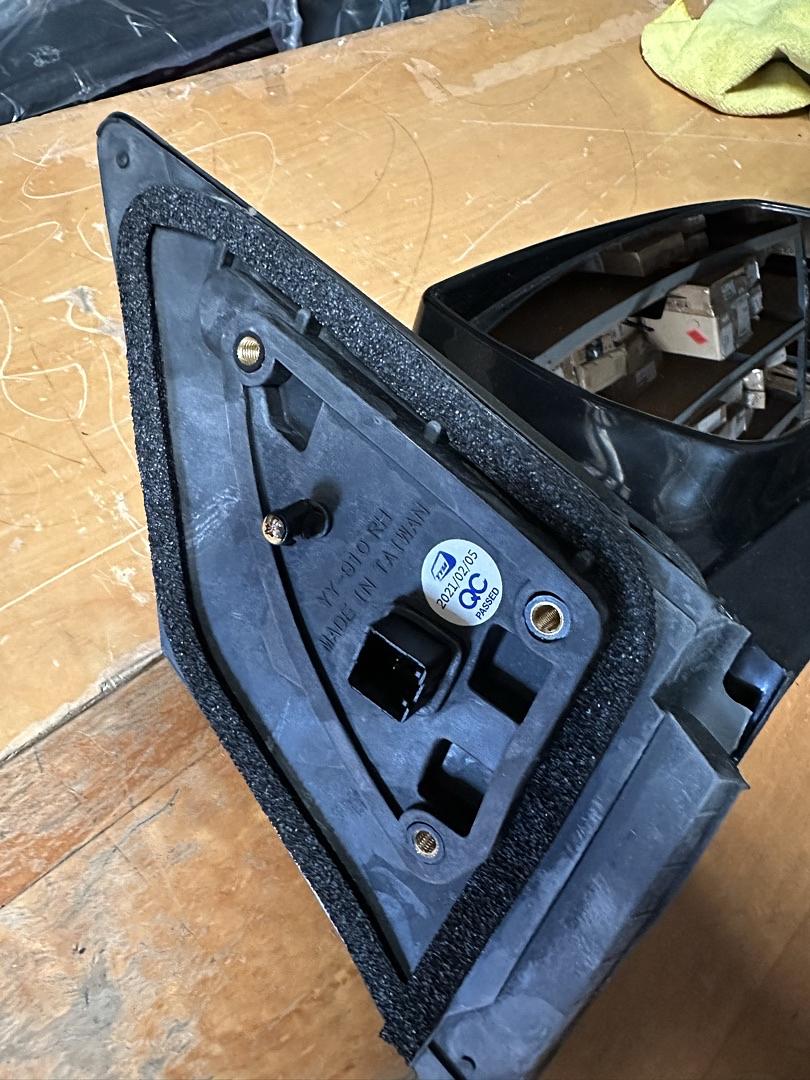 11-14 Hyundai Sonata Passenger Right Side Powered Adjustment Black Mirror With Heating Element