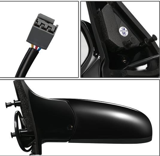 Left Side Power Adjustment Manual Folding Non-Heated Rear View Mirror Compatible with 1993-1997 Ranger