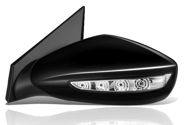 Heated Powered Adjustment Left Driver Side Door View Mirror w/ Turn Signal Compatible with 2011-2015 Sonata