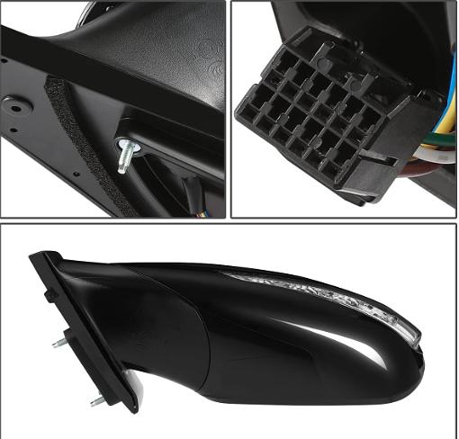 Heated Powered Adjustment Left Driver Side Door View Mirror w/ Turn Signal Compatible with 2011-2015 Sonata