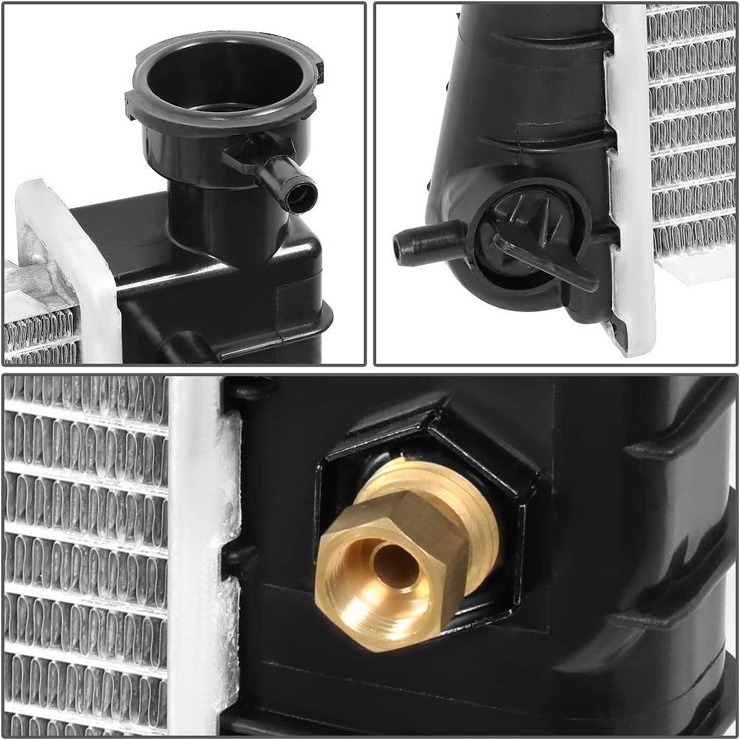 Factory Style Aluminum Radiator Compatible with 88-99 C/K1500 4.3 5.0 5.7L AT,28-1/4" W X 17-1/4" H X 1-1/4" D; 1-1/8" Inlet / 1-1/4" Outlet