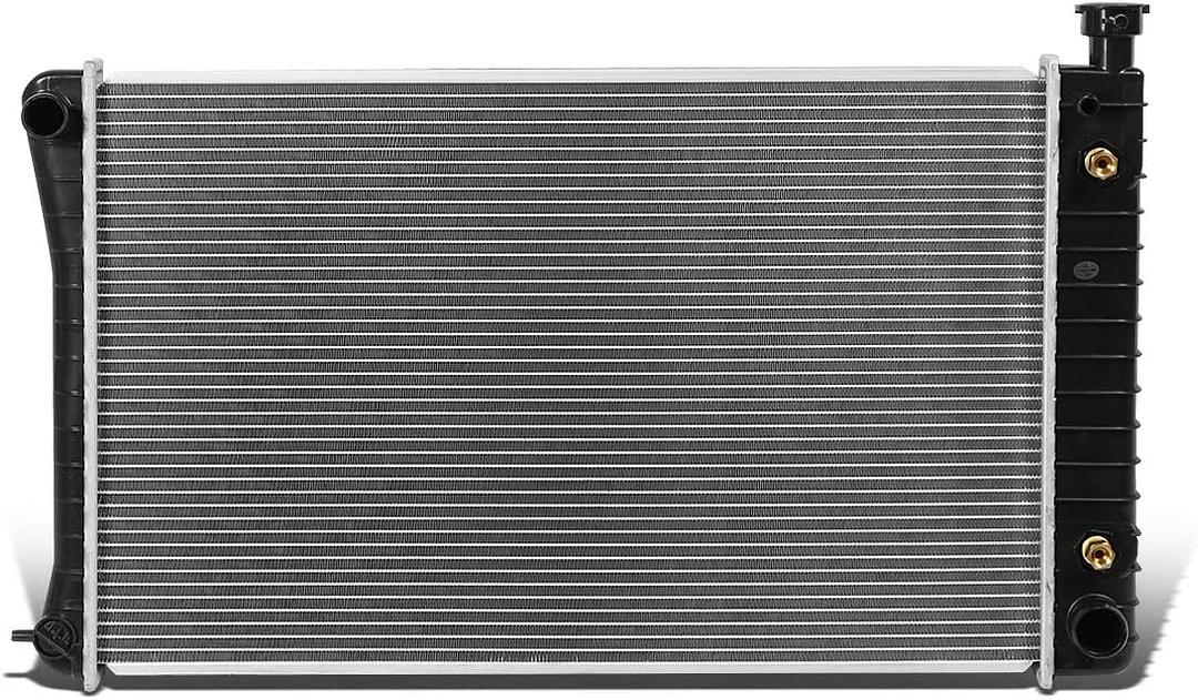 Factory Style Aluminum Radiator Compatible with 88-99 C/K1500 4.3 5.0 5.7L AT,28-1/4" W X 17-1/4" H X 1-1/4" D; 1-1/8" Inlet / 1-1/4" Outlet