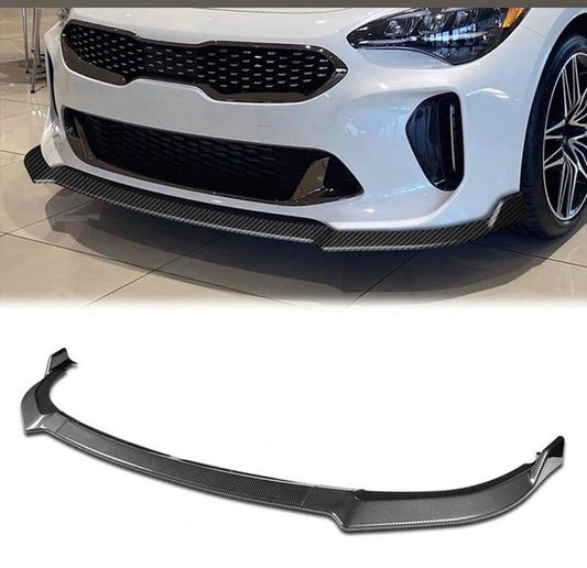 18-20 kia stringer front bumper lip 3 pieces matte black