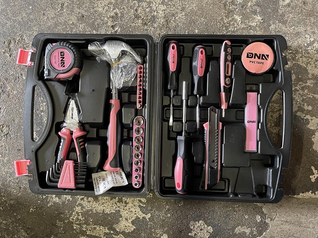 Pink 46 PCs Home Tool Set Electonic Repair