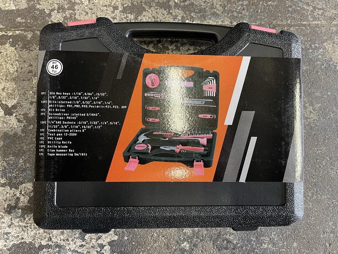 Pink 46 PCs Home Tool Set Electonic Repair