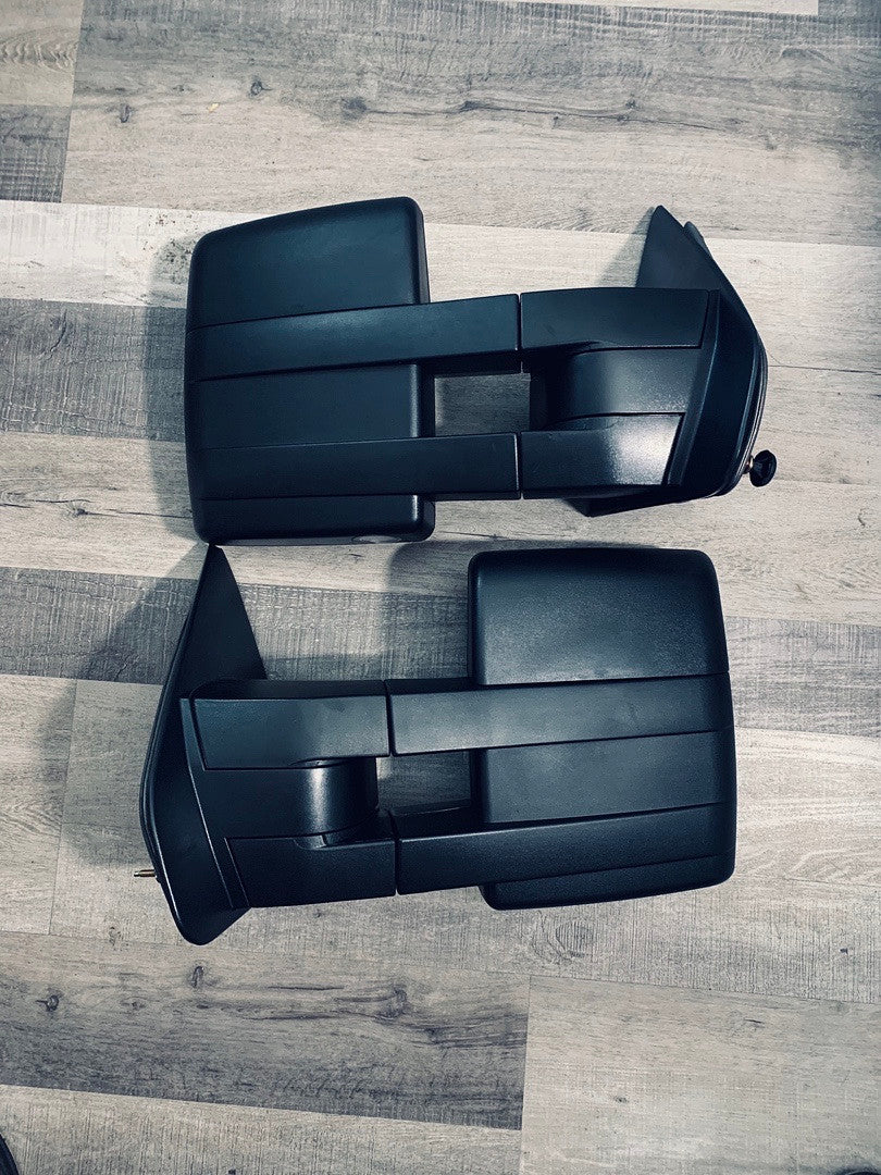 pair Passenger Powered+Heated+LED Towing Mirror For 04-14 Ford F150