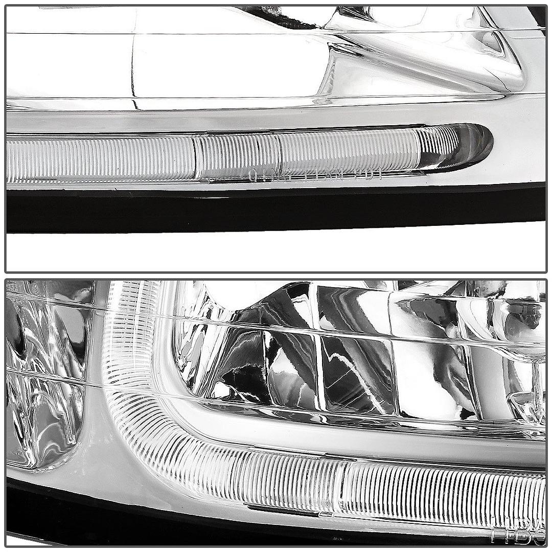 99-04 Ford Mustang CHROME HOUSING AND CLEAR Reflector HEADLIGHTS
