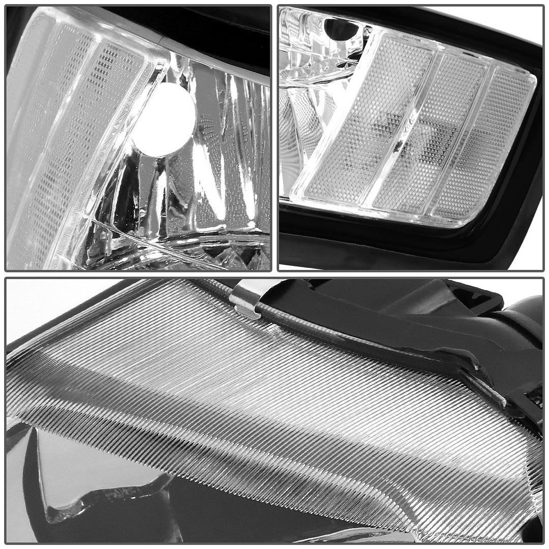 99-04 Ford Mustang CHROME HOUSING AND CLEAR Reflector HEADLIGHTS