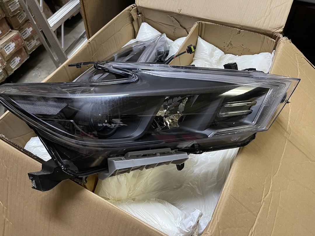 OB HL-OH-NM16-BK-CL1 Black Housing Factory Style LED DRL Projector Headlights Compatible with 16-18 Maxima