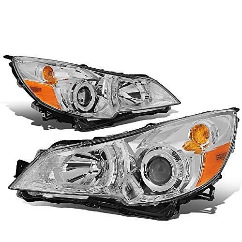 Chrome Housing Amber Corner Projector Headlights Replacement For 10-14 Legacy Outback