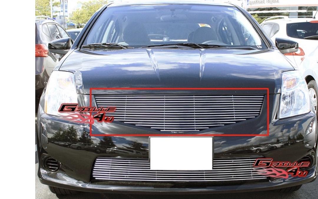 APS Compatible with Nissan Sentra 2010-2012 Main Upper Stainless Steel Chrome Billet Grille Grill Insert N86746A
