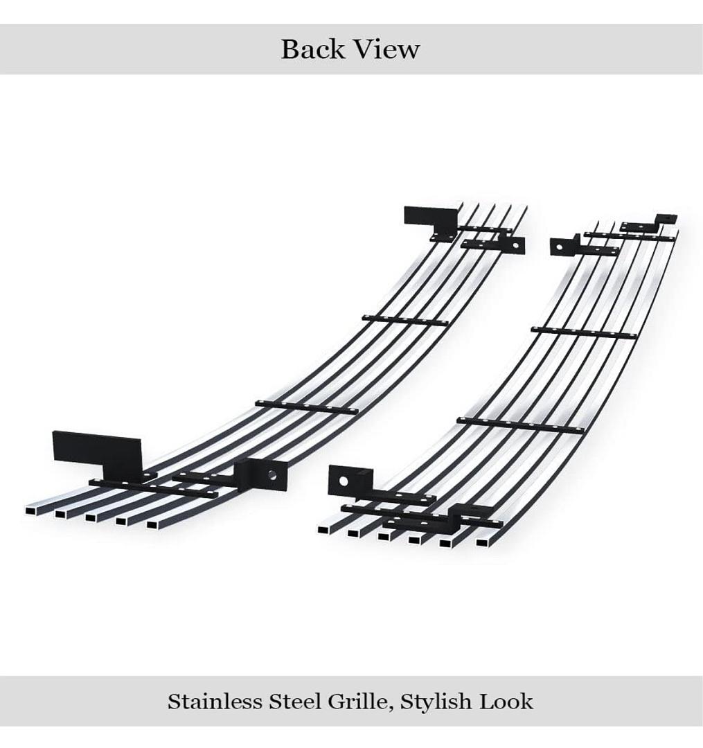 APS Compatible with Chevy Silverado 2500 3500 2001-2002 Main Upper Stainless Steel Chrome Billet Grille Grill Insert C85326A