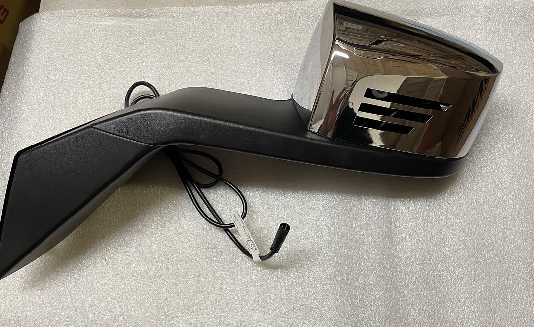 Pair of Signal Bars-Pattern LED Sequential Turn Signal Manual Side Hood Mirrors Compatible with 04-18 Volvo VN Series
