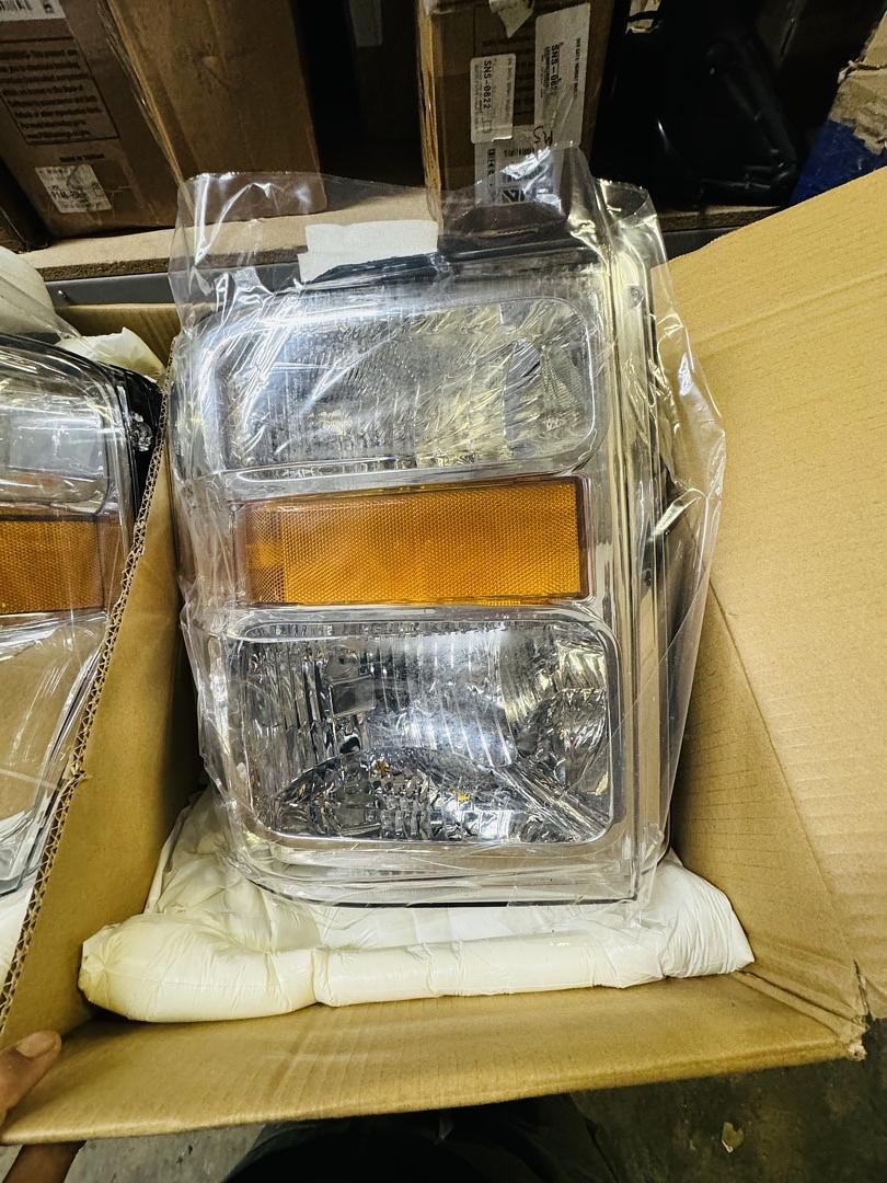 Chrome Amber Headlights for Ford F-250 /F-350 / F-450 Super duty for 2008 to 2010