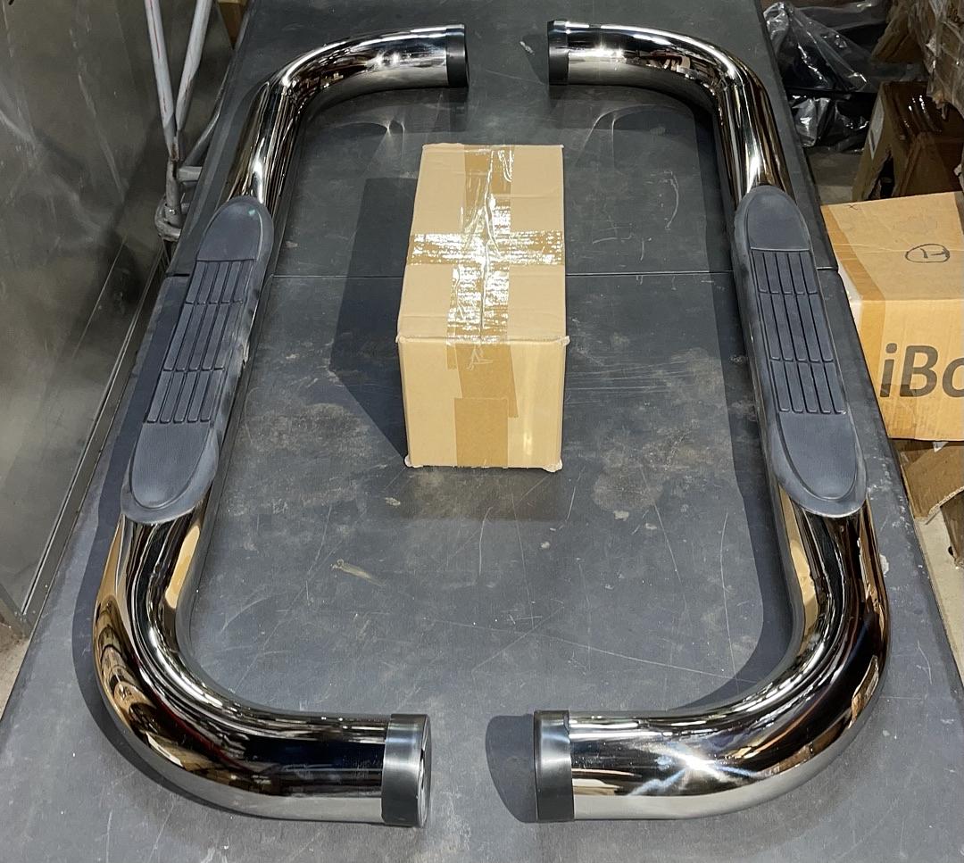 . Chevy Silverado / GMC Sierra Chrome Single Cab 3 inch Nerf Bars / Running Boards for 1999 to 2018