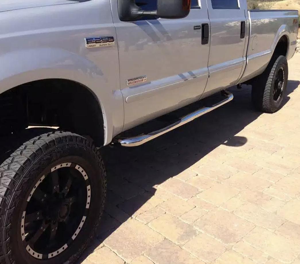 Ford F-250 / F-550 Crew Cab Chrome Nerf Bars / Running Boards for 1999 to 2016