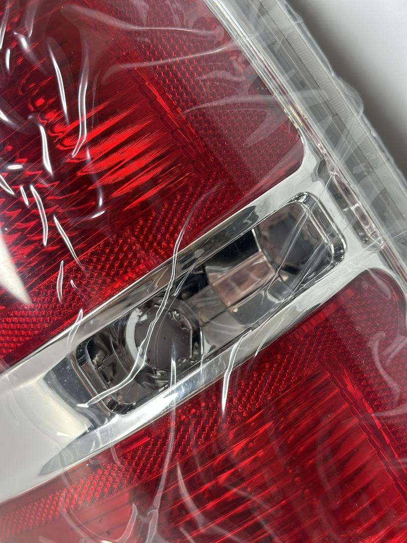 Ford F-150 09-14, Factory Style Rear Tail Lights Brake Lamps Passenger Right Side, Chrome Trim Red Lens