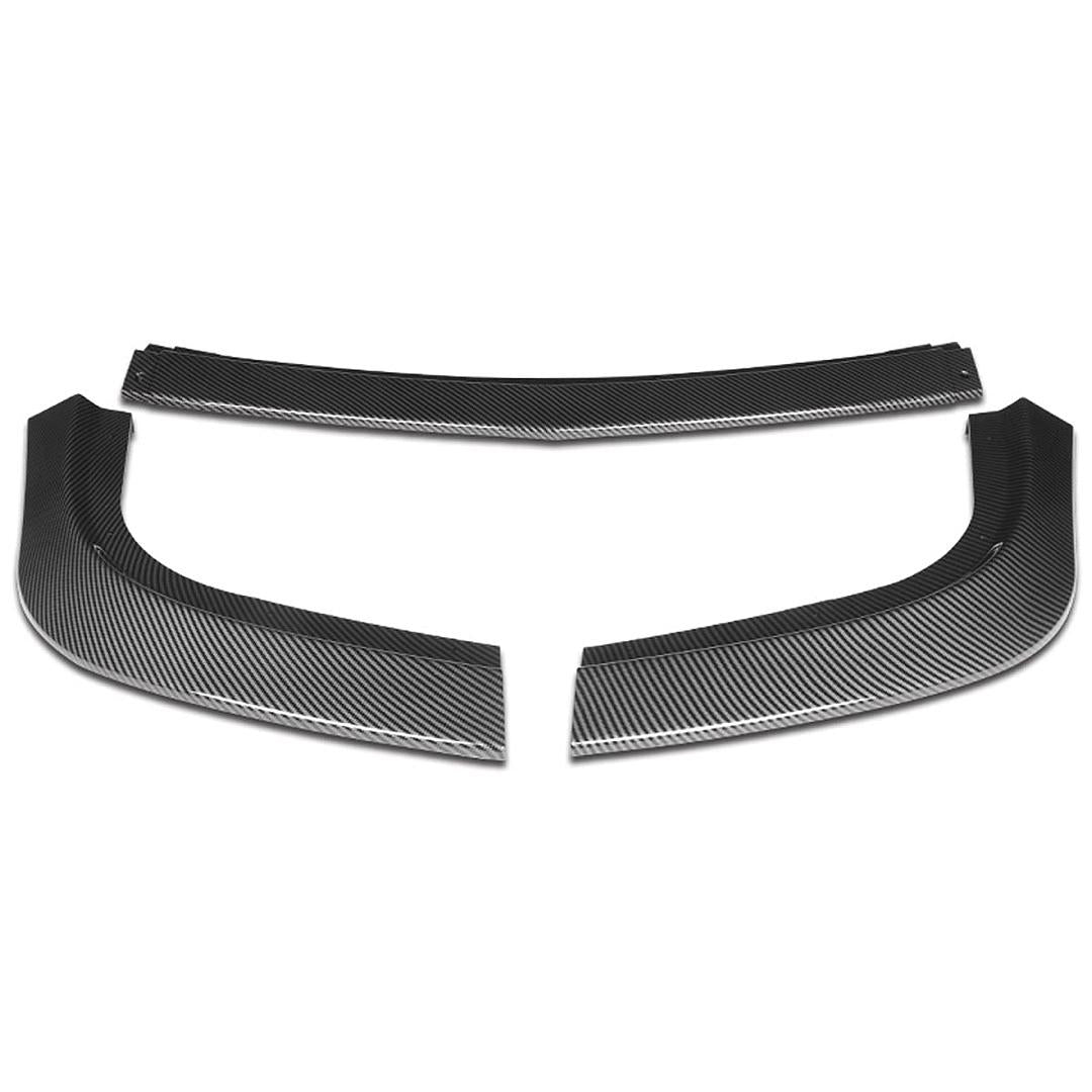 Flat Wedge Front Bumper Lip Splitter Compatible With 2015-2022 Challenger SXT, Carbon Fiber Look