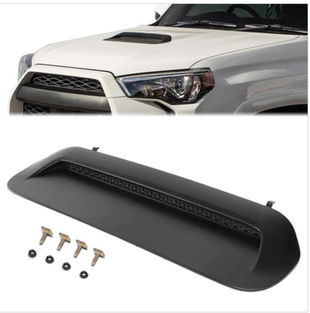 Matte Black Factory Style Sport Hood Scoop Compatible with 10-22 4runner / 12-15 Tacoma, Requires Sport Hood with 12-15 Bulge