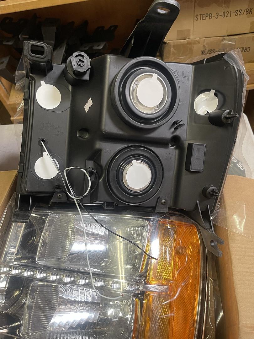 Chrome Housing Amber Corner Headlights with LED DRL Light Strip Compatible with 07-13 GMC Sierra 1500 2500 HD 3500 HD