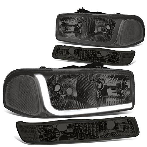 4PCs LED DRL Strip 99-07 Sierra/Yukon, Chrome Housing Smoked Lens