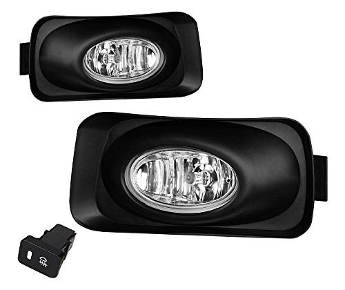 DNA MOTORING FL-ZTL-182-CH Front Bumper Fog Light Driver & Passenger Side Enhance visibility [Compatible with 04-05 Acura TSX]