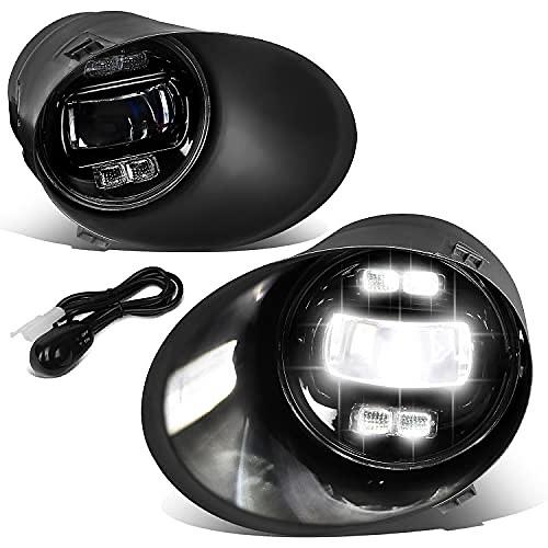 DNA MOTORING FL-ZTL-336-CH LED Fog Light With Bezel, Switch & Wiring Harness Driver & Passenger Side Enhance visibility [Compatible with 2007-2014 Tundra]