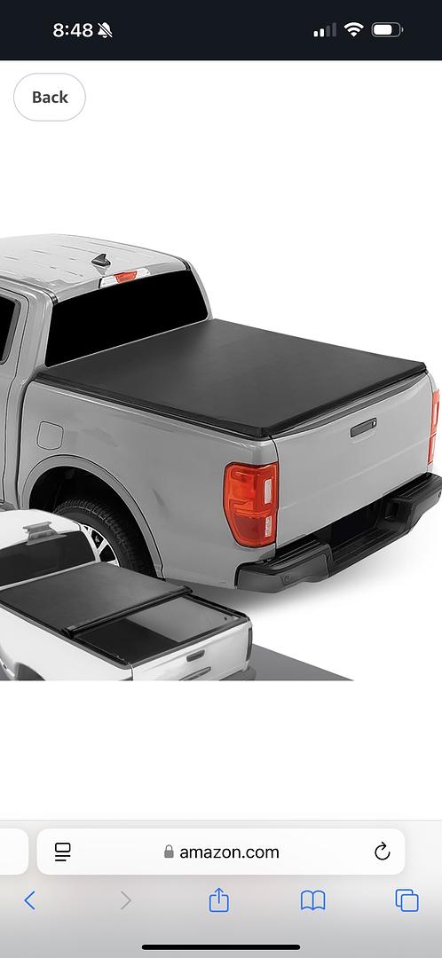 Pickup Truck Bed Vinyl Soft Top Roll Up Tonneau Cover Compatible with 2019-Present Ranger 6' Bed