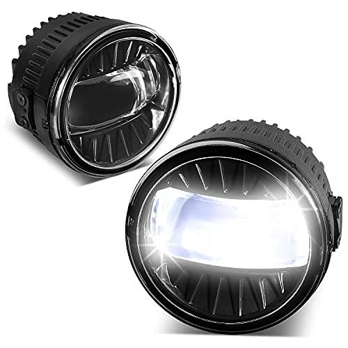 DNA MOTORING FL-ZTL-345-CH LED Projector Beam Fog Lights Compatible with 13-14 Legacy / 14-16 Forester / 05-09 Frontier