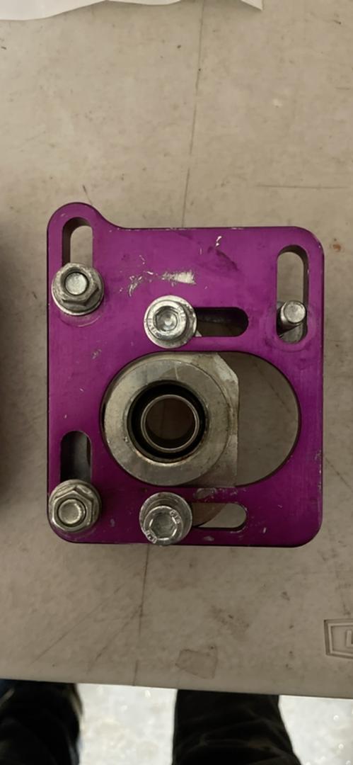 Purple Front +/- 2.5 Adjustable Camber Caster Plates Coilover Alignment Kit Compatible with Ford Mustang 4th Gen 94-04