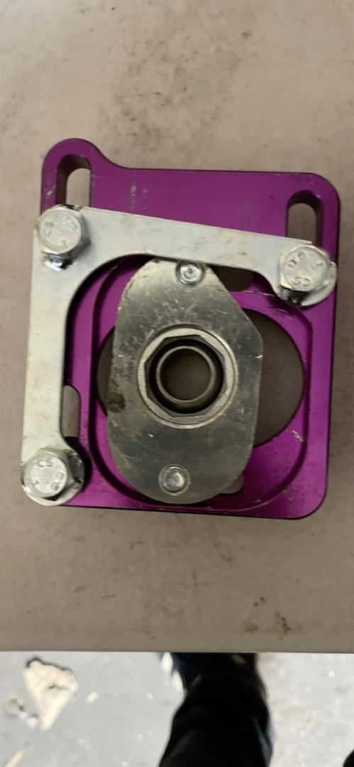 Purple Front +/- 2.5 Adjustable Camber Caster Plates Coilover Alignment Kit Compatible with Ford Mustang 4th Gen 94-04