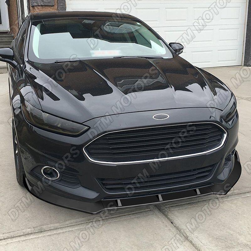 For 2013-2016 Ford Fusion Mondeo Matt Black Front Bumper Body Kit Spoiler Lip