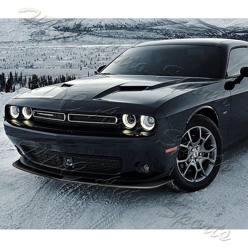 For 15-21 Dodge Challenger SXT Painted Black Front Bumper Splitter Spoiler Lip