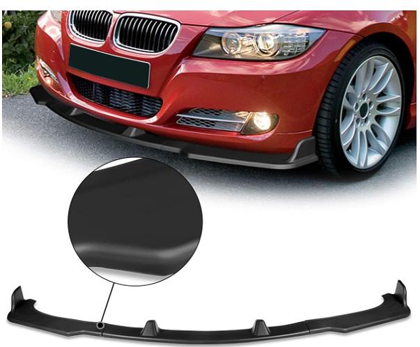 OB 2-PU-509-PBK For 2009-2011 BMW E90 Sedan 3-Series Painted Black Front Bumper Body Spoiler Lip