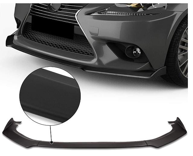OB 2-PU-505-PCF For 2014-2016 Lexus IS Base Carbon Look Front Bumper Body Kit Spoiler Lip 3PCS
