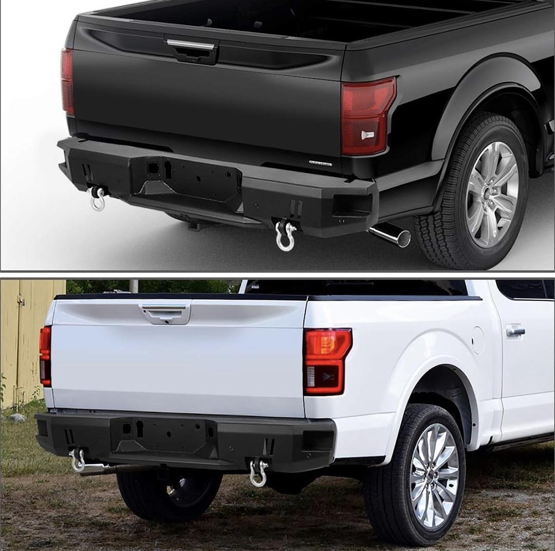 Heavy Duty Rear Step Bumper Assembly w/Dual D-Rings Shackles