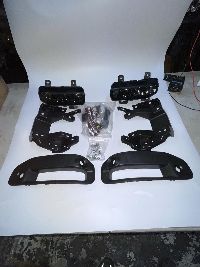 Pair of Chrome Smoked Lens LED Fog Lights Compatible with 2019-2022 Ram 1500