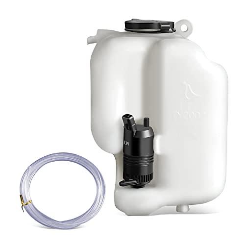 Factory Style Windshield Washer Fluid Reservoir w/Pump & Cap Compatible with 1988-1992 Corolla USA/Canada Sedan Models