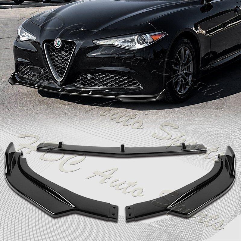 2017-2021 Alfa Romeo Giulia Painted Black Front Bumper Body Kit Spoiler Lip