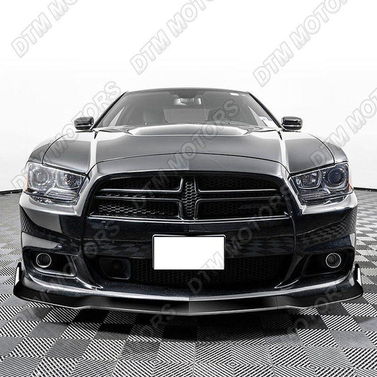 2011-2014 Dodge Charger SRT Painted Black Front Bumper Body Kit Spoiler Lip
