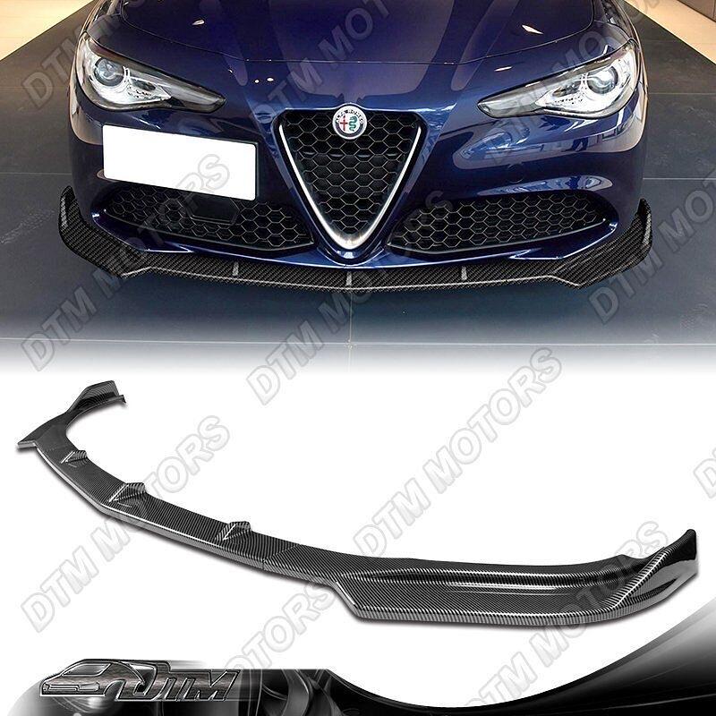 2017-2021 Alfa Romeo Giulia Carbon Look Front Bumper Splitter Spoiler Lip